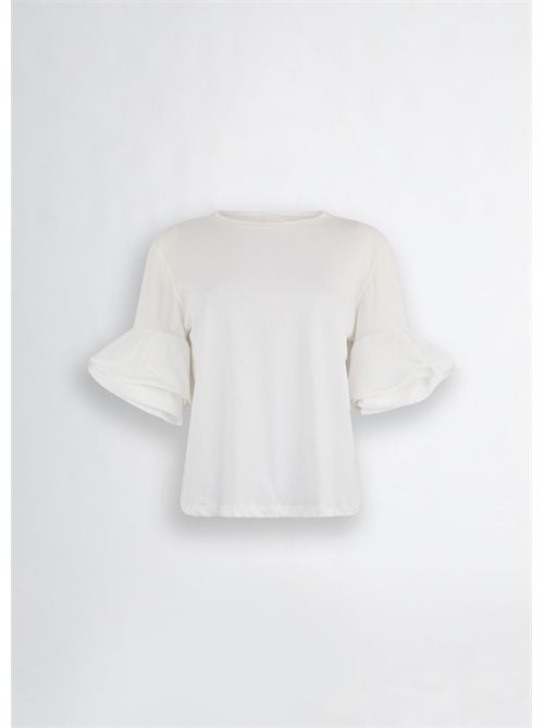 t-shirt woman white LIU JO | CA5006J6308/X0256